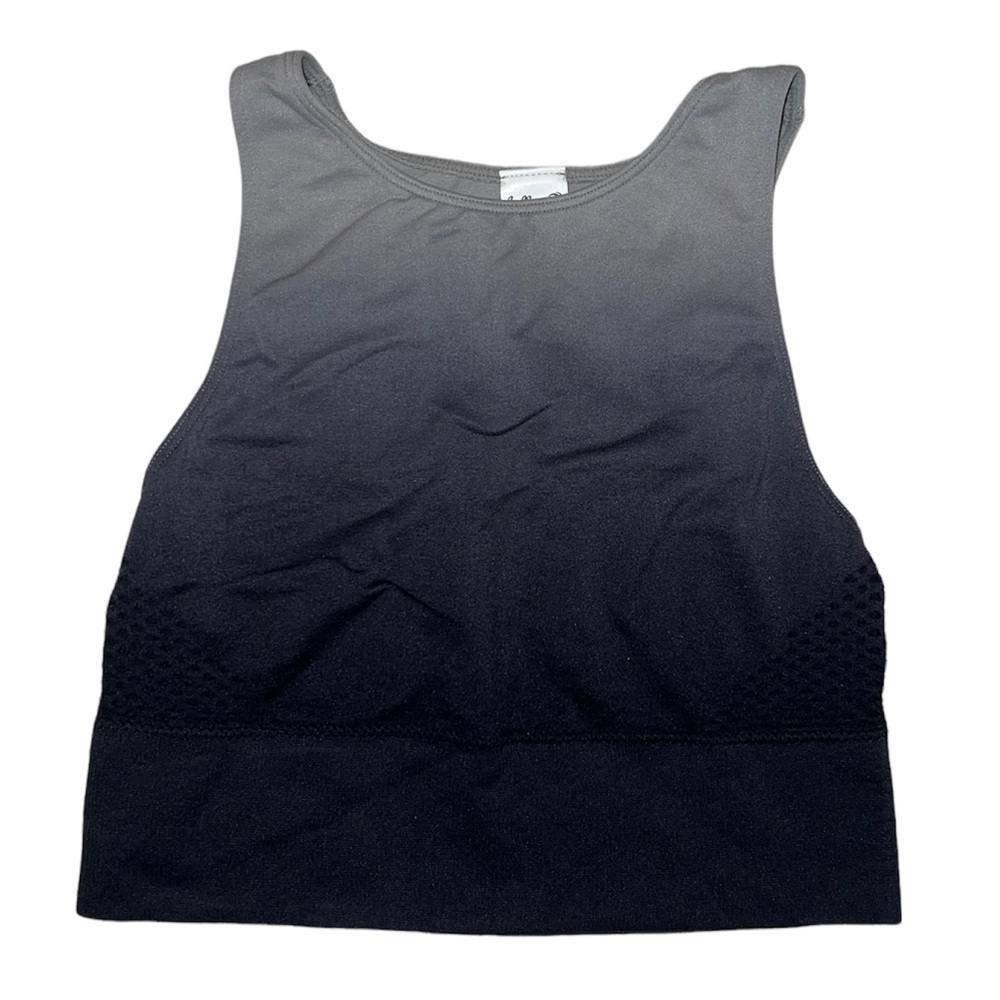 Half Moon Black Ombré Sports Bra M